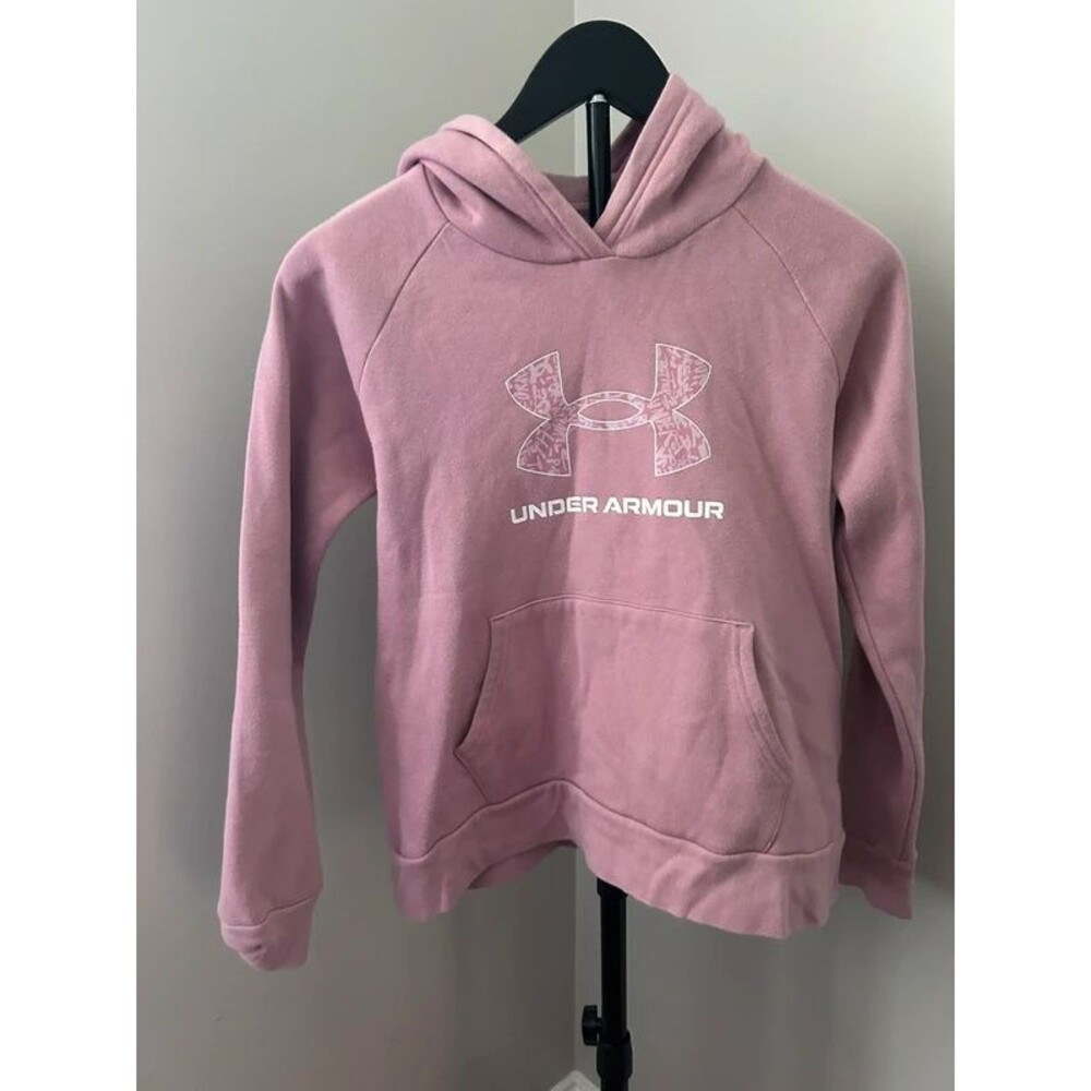 EUC Pink Mauve Under Armour Hoodie Youth Large